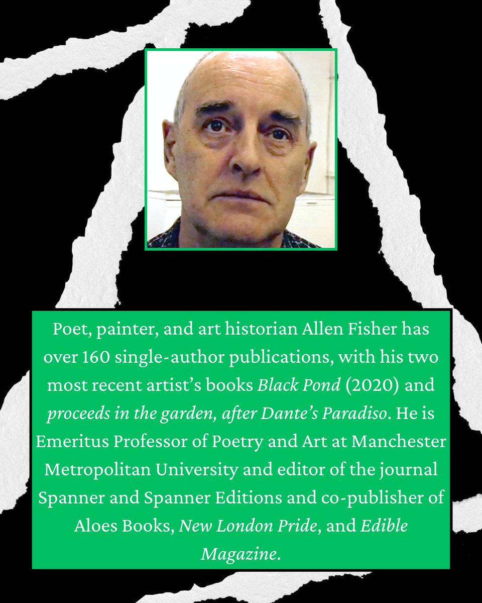 ESLA_Journal's tweet photo. 📍Allen Fisher is a poet, painter, and art historian with over 160 single-author publications. He is Emeritus Professor of Poetry and Art at Manchester Metropolitan University and editor of the journal Spanner and Spanner Editions. https://t.co/WK9P2AjHgM