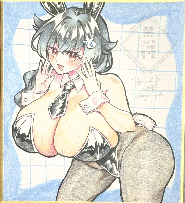 バニー迅鯨ちゃん!👯‍♀️
迅鯨ちゃん描きたいと思ってたのに
何気に描いたことなかった! 