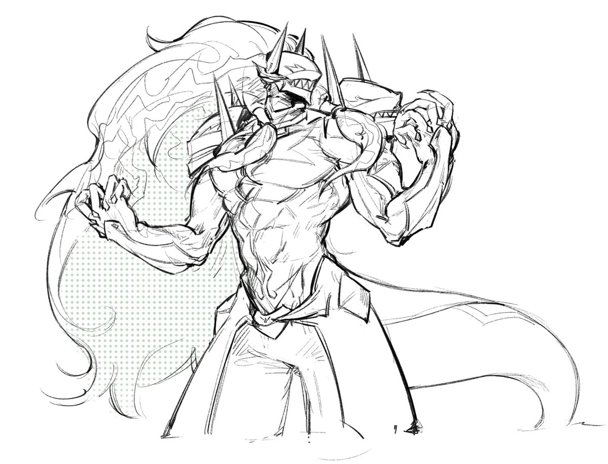 哇。我可能不擅长画他…… #blazblue #susanoo