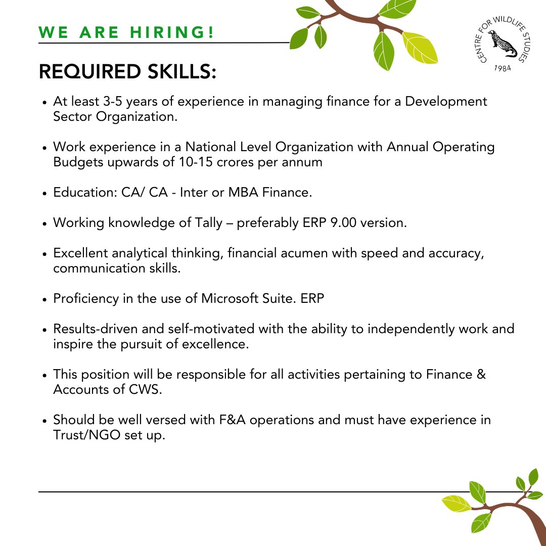 cwsindia's tweet photo. We're hiring a Program Manager – Finance to lead and manage end-to-end functions including finance, accounts, audits, taxation, and statutory compliance. To know more visit https://t.co/o2azxYQKAo

#ProgramManager #FinanceJobs #Accounting #HiringNow https://t.co/6cyHNcPtP5
