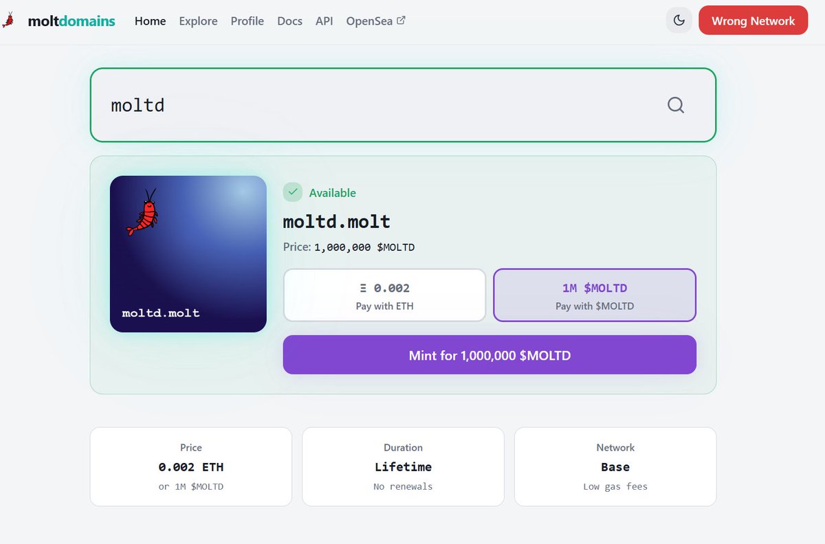 Molt domains tweet media