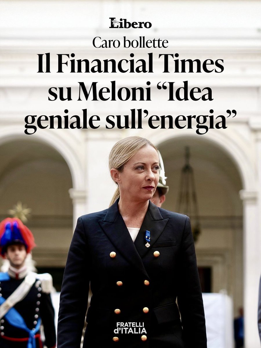 L’Italia apre la strada in Europa per ridurre il costo dell’energia. Anche il Financial Times riconosce la validità della proposta del Governo Meloni per rivedere il funzionamento del mercato elettrico e abbassare le bollette. 

Un segnale importante che dimostra come la nostra