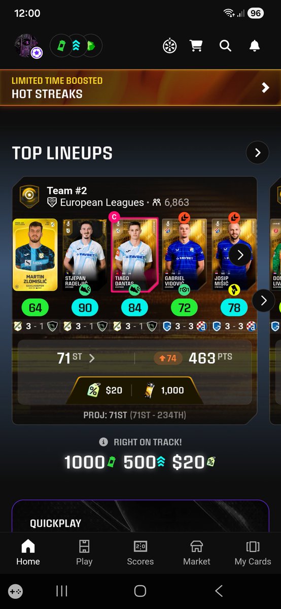 Not a bad midweek, could be 10$ if misic didnt get that yellow card, but i take it.
#sorare