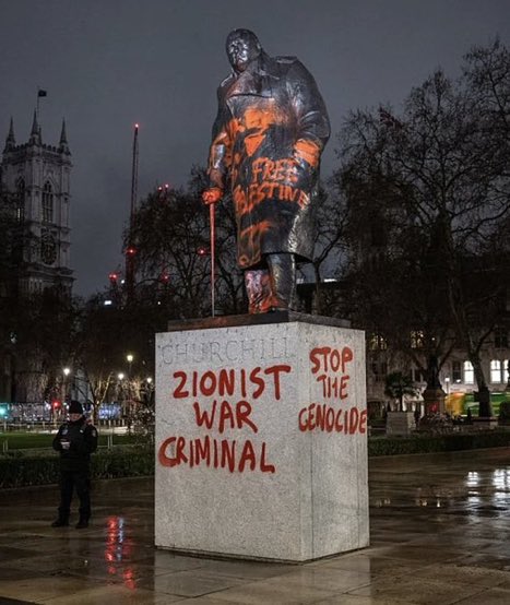 Whoever did this is historically illiterate and has perpetrated a cultural assault on Britain. If they are foreign nationals or have dual nationality, they should be forced to pay the cleaning costs and then deported. They don’t deserve to live in our country.