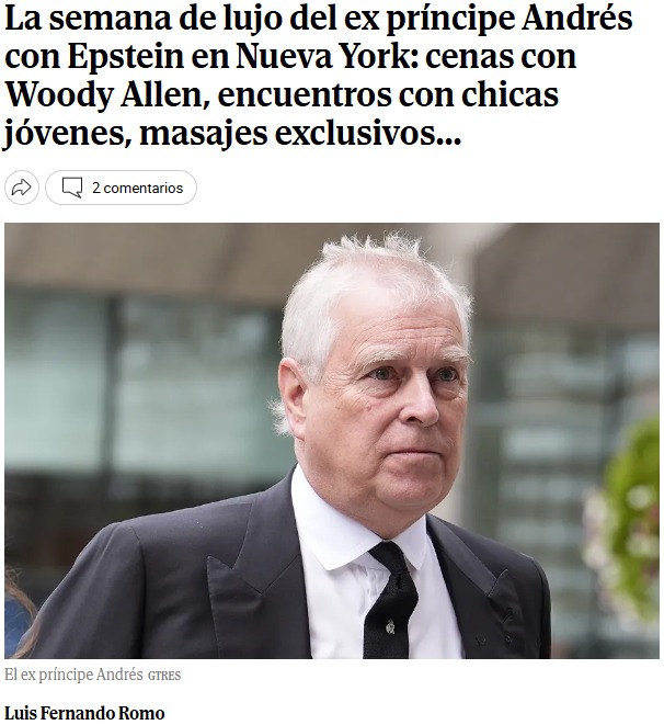 Donde ElMundo dice: Semana de lujo, encuentros con chicas jóvenes y masajes exclusivos, en realidad debería decir: Semana de depravación, cenas con pedófilos, violación de niñas y prostitución.