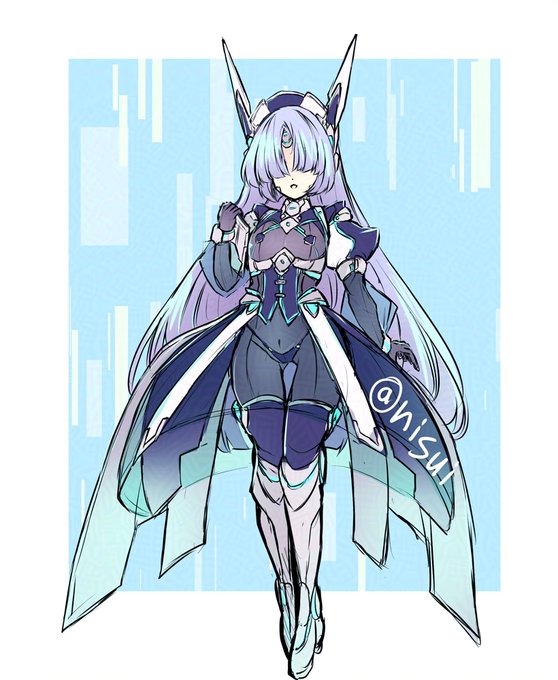 メカクレメイドロボ娘 