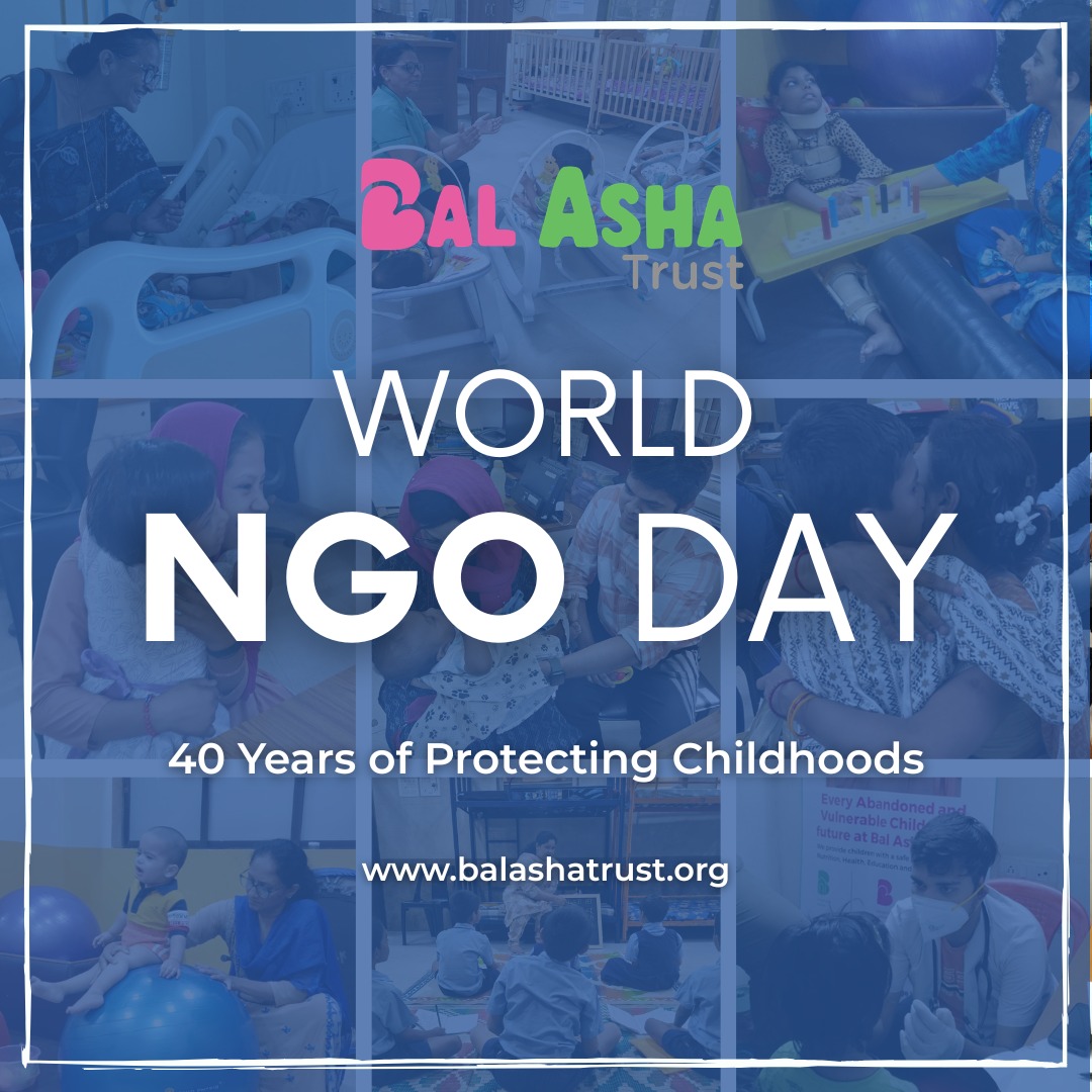 balashatrust's tweet photo. On World NGO Day, we celebrate 40 years of protecting childhoods. 💛

For four decades, Bal Asha Trust has stood for child care, protection, rehabilitation, and the right of every child to belong.

#WorldNGODay #BalAshaTrust #ChildProtection #40Yearsofbalasha #NGOIndia https://t.co/ug59PRaEz7