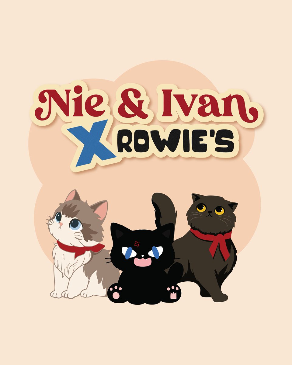 It’s finally official.
Nie &amp; Ivan X Rowie’s 🐾✨

จากความตั้งใจของสองแบรนด์
ที่อยากส่งต่อทั้งความหวานและความน่ารักไปพร้อมกัน

นี่คือ Collaboration ครั้งแรกของเรา
และเป็นโปรเจกต์ที่เราภูมิใจมากที่สุดครั้งหนึ่ง

Stay tuned.
The next chapter is coming. 
And you won’t want to miss