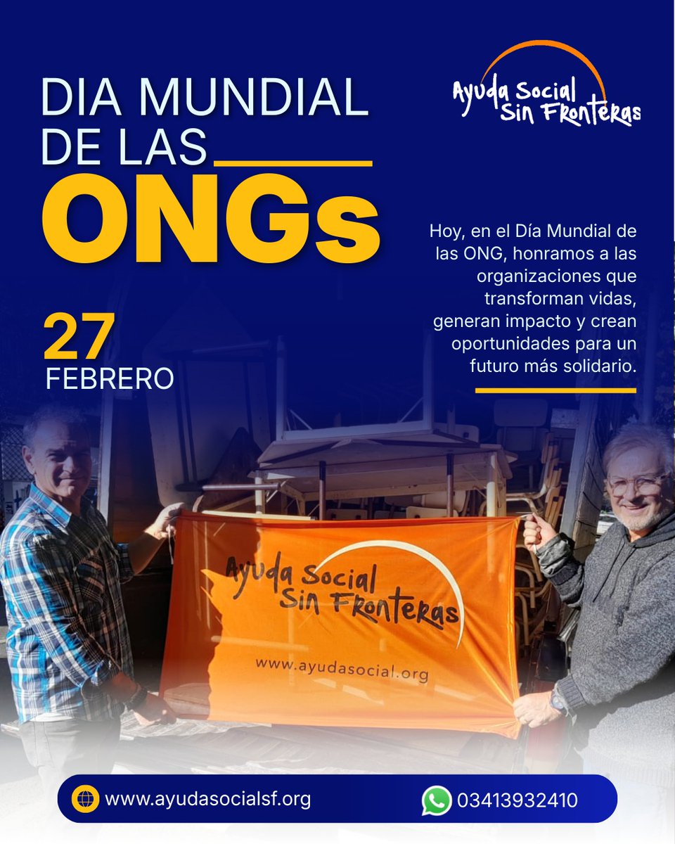 ayudasocialsf's tweet photo. Desde Fundación Ayuda Social Sin Fronteras, queremos poner en valor, destacar y agradecer el trabajo de las entidades sociales que intregran el Tecer Sector para construir una sociedad más justa, igualitaria, inclusiva y sostenible. https://t.co/e7llr89vAV