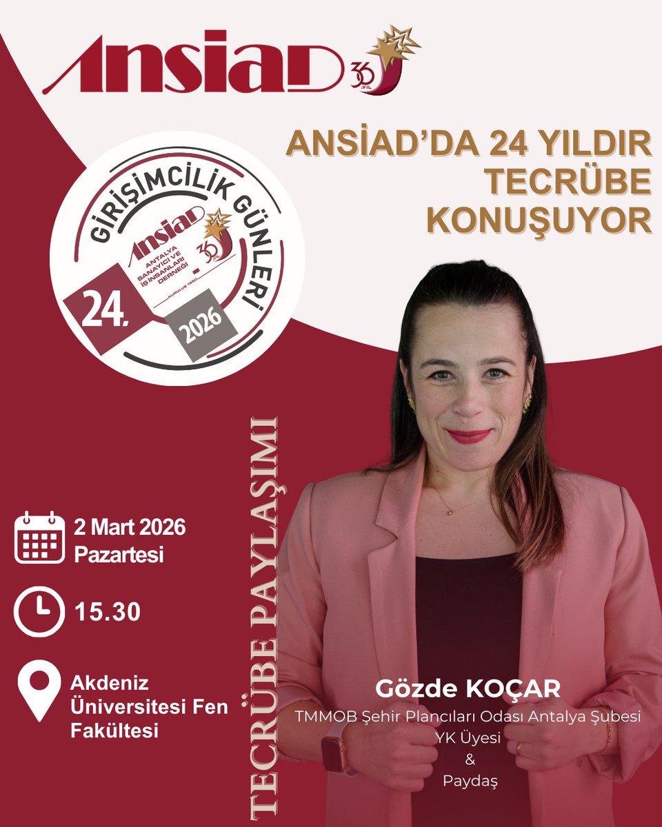 ANSİAD 24. Girişimcilik Günleri kapsamında gerçekleştirdiğimiz "Tecrübe Paylaşımı" etkinliklerinde 2 - 6 Mart 2026 tarihlerinde 57 okulda toplam 60 oturum ile girişimcilik bilincinin artırılmasını sağlamak ve gençleri inovatif girişimcilikle tanıştırmak için lise ve üniversiteli