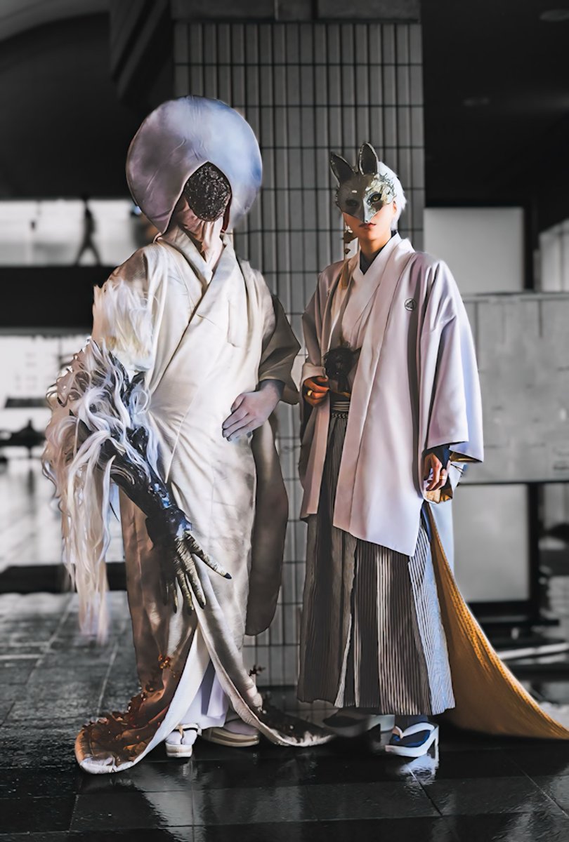 ◆コスプレ/Cosplay◆

　　𝗦𝗜𝗟𝗘𝗡𝗧 𝗛𝗜𝗟𝗟 𝒇
　　　　　　雛子≠白無垢／ 狐面の男

　　　　🌺嫁入りの儀🌺

#silenthillf #UOZUGAMEDAY