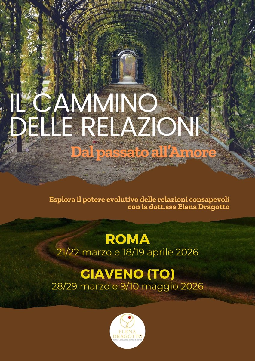 elcabea's tweet photo. Le relazioni non si ripetono per caso.
Ripetono ciò che non hai ancora visto.

IL CAMMINO DELLE RELAZIONI
Roma e Giaveno 2026
Early bird 400€ entro 9/3.

Info: +39 339 771 5262 | +39 392 240 1255 https://t.co/R4JvDdUzAT