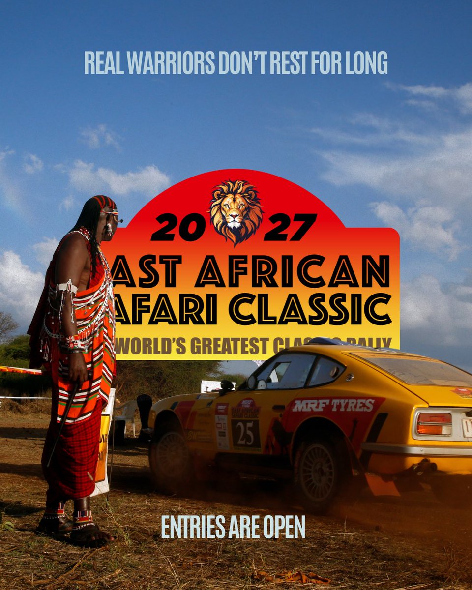 EastAfricanSC's tweet photo. 🚨entires are OPEN for the 2027 East African Safari Classic Rally🚨

https://t.co/klhKGUdK13

Limited to just 50 spaces. Don’t miss out. https://t.co/gtqHueNBtV
