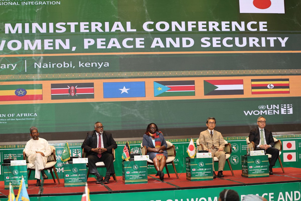 IGADsecretariat's tweet photo. IGAD Establishs Women Mediation Advisory Board

IGAD Deputy Executive Secretary, H.E. @Mawareso, on behalf of H.E. @DrWorkneh, joined the Cabinet Secretary for Gender, Culture and Children’s Services, H.E. Hanna Wendot Cheptumo @hannawcheptumo, H.E. Guang Cong @OSE_HoA, H.E. Hiroshi Matsuura, Ambassador of Japan to Kenya, Ministers, and women and civil society representatives from IGAD Member States to reaffirm a shared commitment to place women at the centre of peace and security through the establishment of the IGAD Women Mediation Advisory Board.

The Board strengthens women’s leadership in mediation and preventive diplomacy, advancing inclusive peace processes across the region.

#WomenPeaceSecurity #RisingWithIGAD #PeaceAndSecurity #IGAD