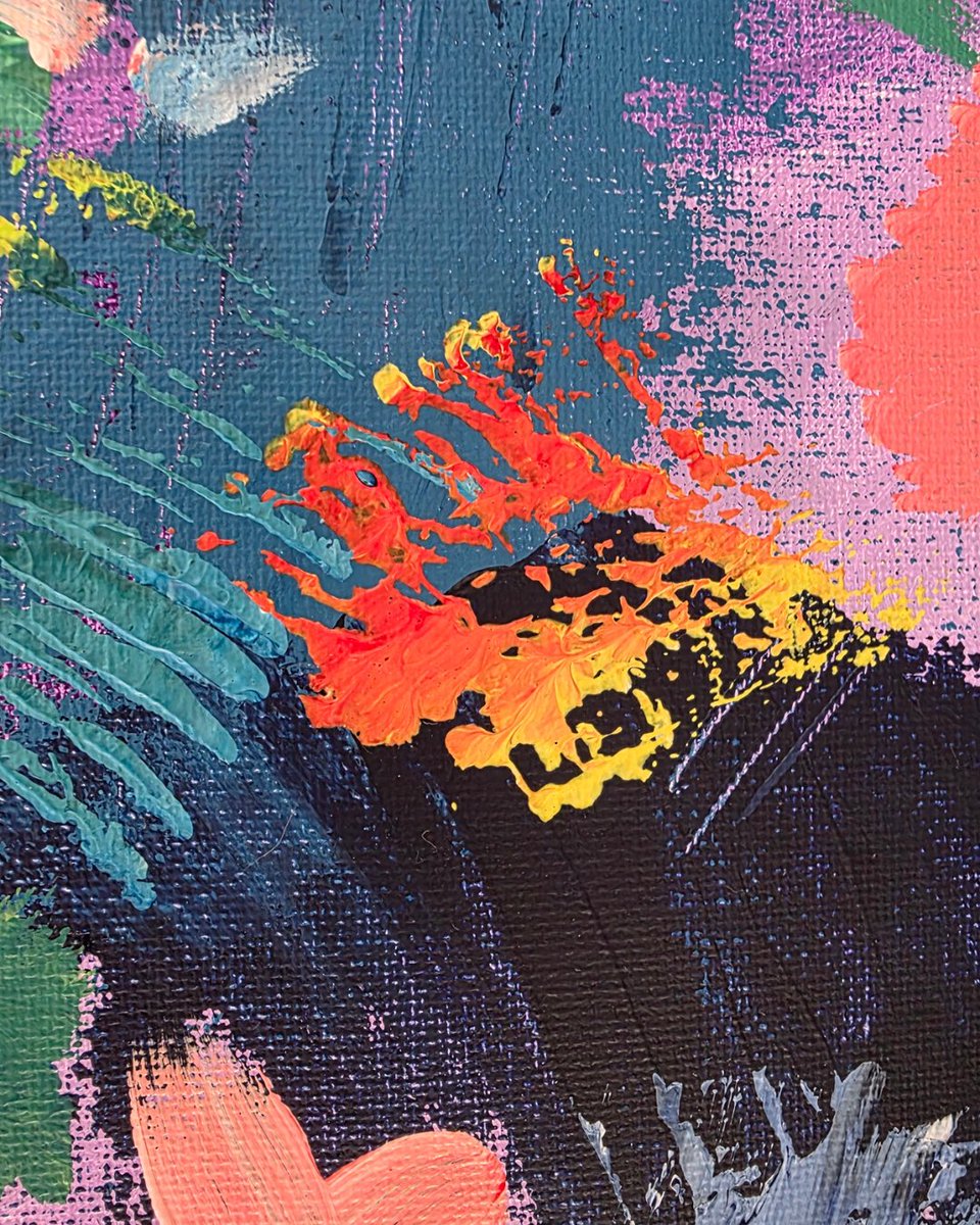 GeoffSwetz's tweet photo. Up close, Lavender Field shows layers and movement you don’t see from afar. Deep purples and blues ground it, while brighter accents keep it alive. Calm, but never still. 💜
What do you feel first, calm or energy? 👇

#AbstractArt #TexturedArt #ModernAbstract https://t.co/Kjn6fV6vOn