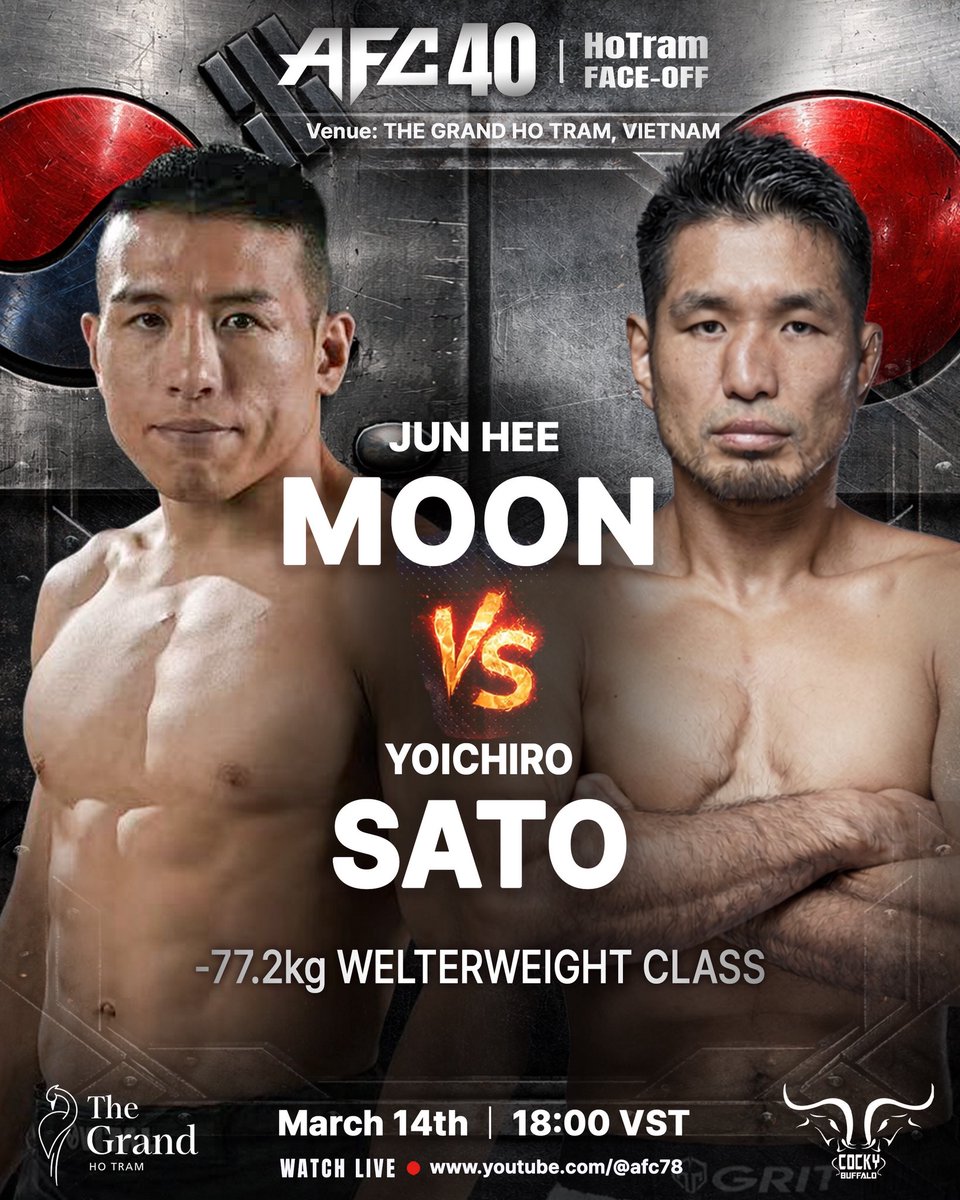 YoichiroSato's tweet photo. 3月14日ベトナムで試合してきます。
応援よろしくお願いします！
#AFC#DEEP#KatanaGym https://t.co/UYx1bh32Lx
