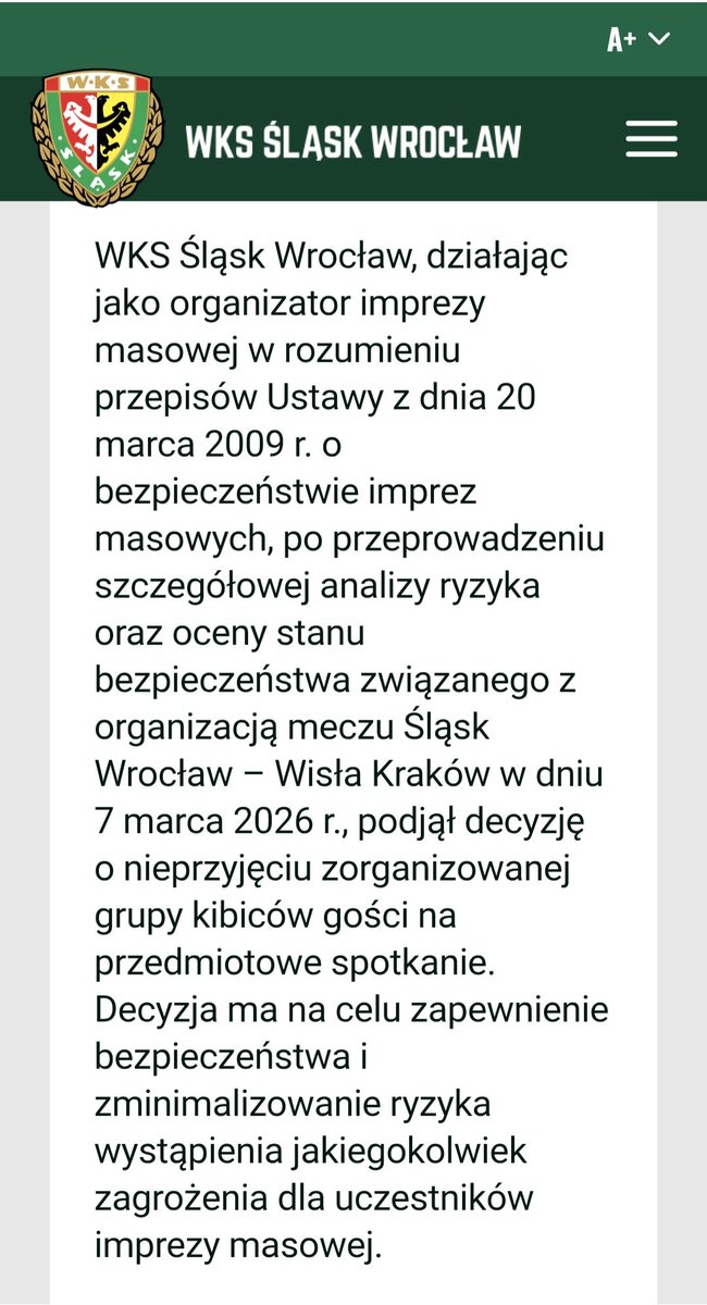 To jest przesada ludzie, ile można? PZPN powinien w końcu coś z tym zrobić bo to jest chore. 
PIŁKA NOŻNA DLA KIBICÓW!

 tinyurl.com/KomunikatSLAWIS