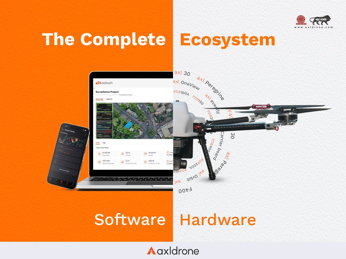 axl_drone's tweet photo. We don’t just build drones.
We build the entire ecosystem.

Hardware to Aakash software — fully integrated, fully in-house.

One mission. One system. 🚀

#axldrone #Aakash #DroneSoftware #DroneManagementSoftware #MissionPlanning #AutonomousOperations #MadeInIndia https://t.co/69TT2uhgXZ