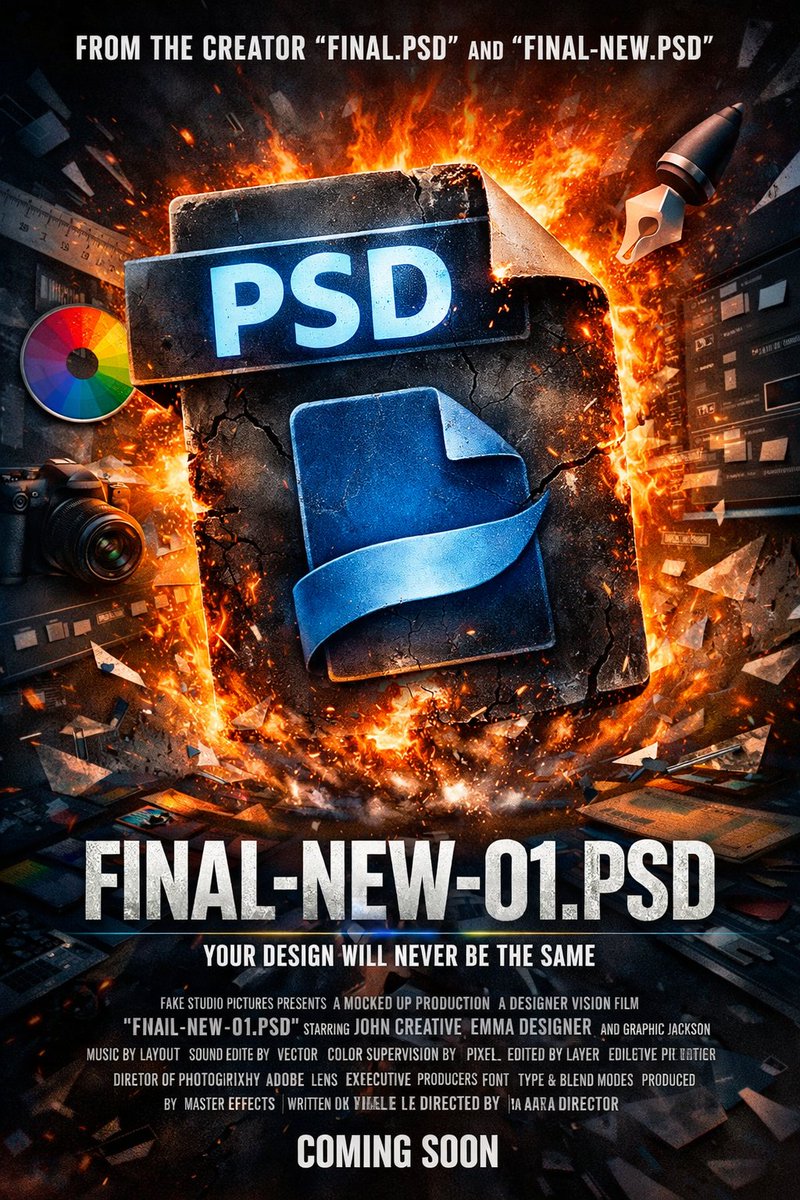 Dari kreator FINAL.PSD dan FINAL-NEW.PSD
Hadir sebuah mahakarya penuh luka batin:
FINAL-NEW-01.PSD

Ketika deadline sudah lewat…
ketika file final sudah dikirim…
dan ketika baru niat mau rebahan…

Ting tung! Notifikasi masuk.
“Mas, revisi dikit ya.”
😭