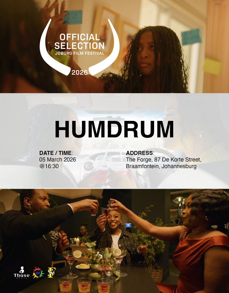lwanie's tweet photo. My sister. My friend. My Co writer, lead and Co- Producer of #Humdrum short film currently showing at Joburg Film Festival, happening 3-8 March. 

✨✨✨ https://t.co/KLB2vM50Em