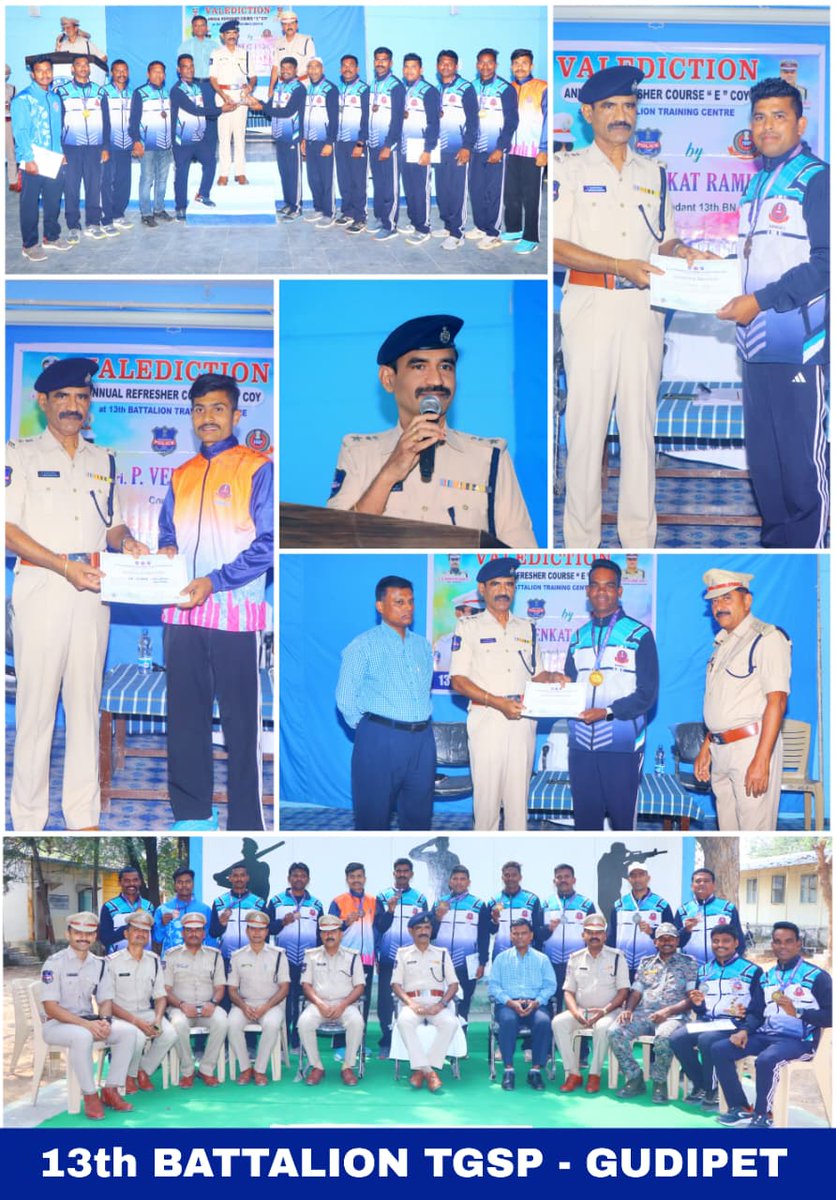 13THBN_TGSP's tweet photo. Commandant Sri P. Venkat Ramulu, extended his heartfelt congratulations to the dedicated police personnel who participated in the 4th Telangana Police Sports &amp; Games Meet - 2026, held at the Cyberabad Commissionerate. https://t.co/2izzLraYzD