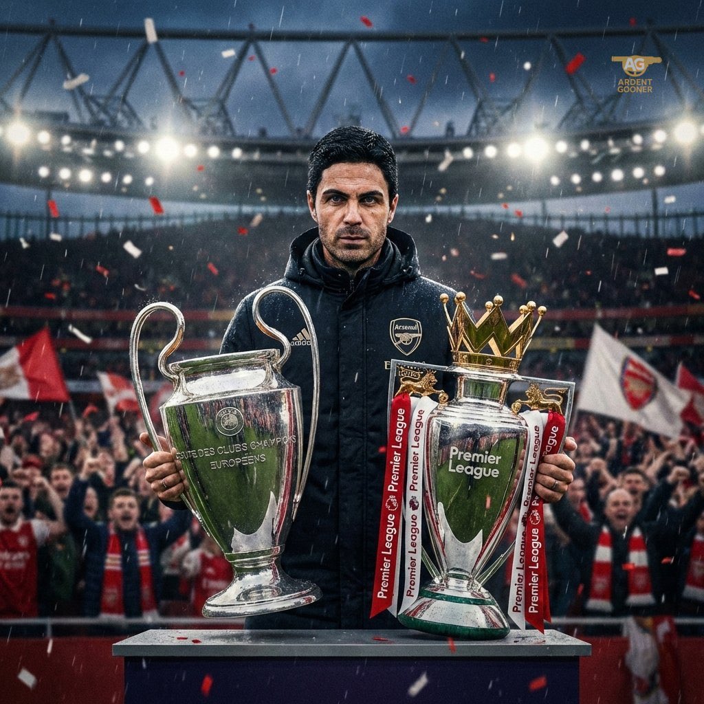 بـناءًا على مساره في دوري الابطال…..
بـناءًا عى وضعه في الدوري الانجليزي…

هل يفعلها ارسنال ويحقق الابطال والدوري هذا الموسم 🤯♥️؟؟؟