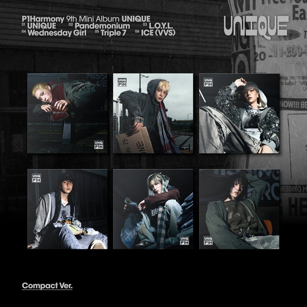 P1Harmony 9th Mini Album [UNIQUE] ➕Photobook Ver. ➕Compact Ver