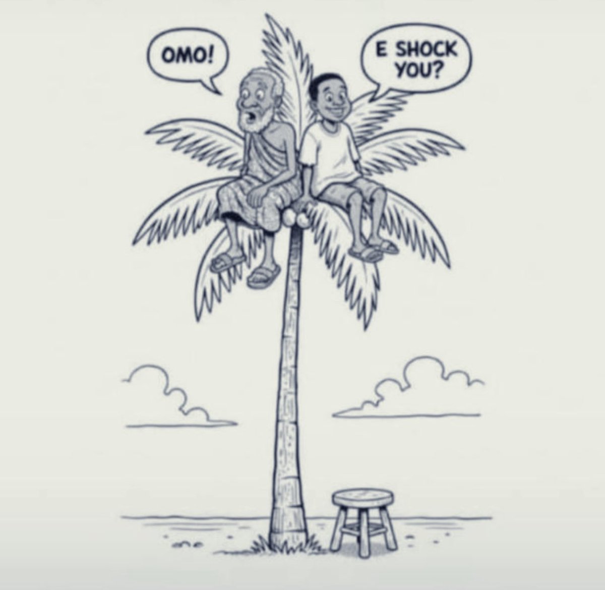 I don later carry elder climb tree to show ahm wertin we dey see.. Baba shock