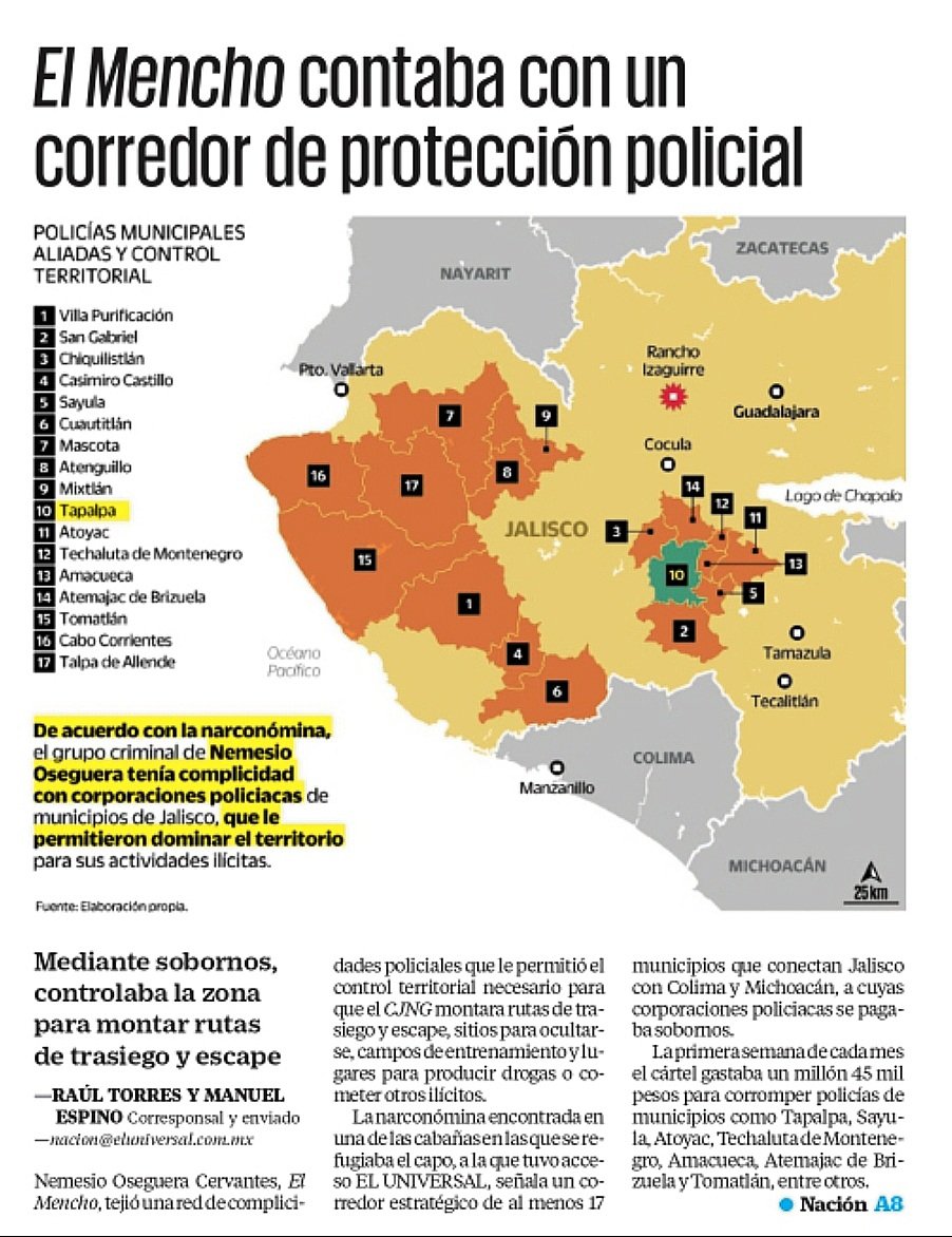 ¡Zas!

El Mencho tenía en su nómina muchos alcaldes de Morena y policías.

La pregunta es:

¿Cuando los empiezan a detener?

¿O apenas van a abrir una carpeta de investigación para que se escapen?

"En el registro de gastos del Cártel Jalisco Nueva Generación en Tapalpa para ese