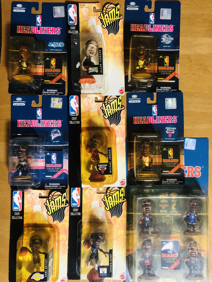 katze9602's tweet photo. 今度はバスケット🏀選手
#NBAフィギュア　を
#Yahooフリマ　にて出品🌟
あのキングオブスポーツ！
#マイケルジョーダン　を筆頭
に当時のスーパースターの
フィギュアをセットにして
販売中！
これは超〜レア間違いない🤩
#ヘッドライナーズ
#MJ
#エアジョーダン https://t.co/Qm4uUopRlS