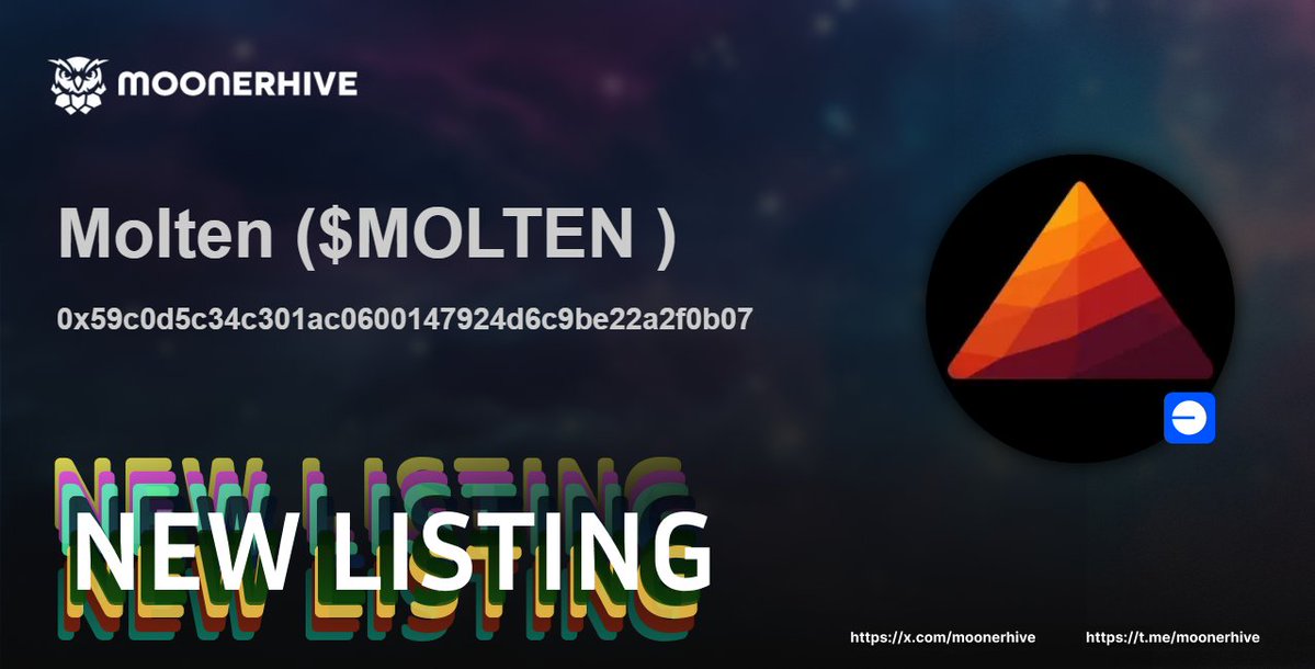 🚀 New Token Alert on MoonerHive! 🚀

Molten ( $MOLTEN  )

0x59c0d5c34c301ac0600147924d6c9be22a2f0b07

Explore now and join the community! 🌕
🌟 #Crypto #memecoins #Memes #NewToken #MoonerHive 

Explore more: moonerhive.com/token/0x59c0d5…