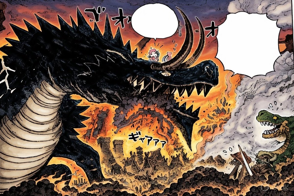 KaijuCortex's tweet photo. #ONEPIECE1175 
DRAGON LOKI 🔥🥶😱
JUST LOOK AT HIM 🤯
EVEN THE DREAM MONSTERS ARE AFRAID OF HIM 😂 

#ONEPIECE https://t.co/33iA95Cbk9