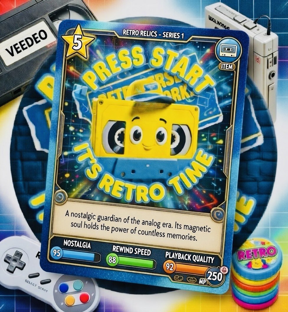 RetroVerse83's tweet image. GM Retro Fam! #HappyFriday 

Flip the card to higher stats ,
make it nostalgic and full of
powered #Postivity 

It’s Retro Time!