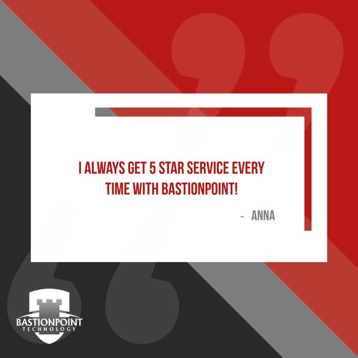 BastionpointRva's tweet image. ⭐ ⭐ ⭐ ⭐ ⭐ 

Another 5-star review!

Thank you for your support and trust in Bastionpoint Technology. Client satisfaction is our top priority.

#RichmondIT #RVA