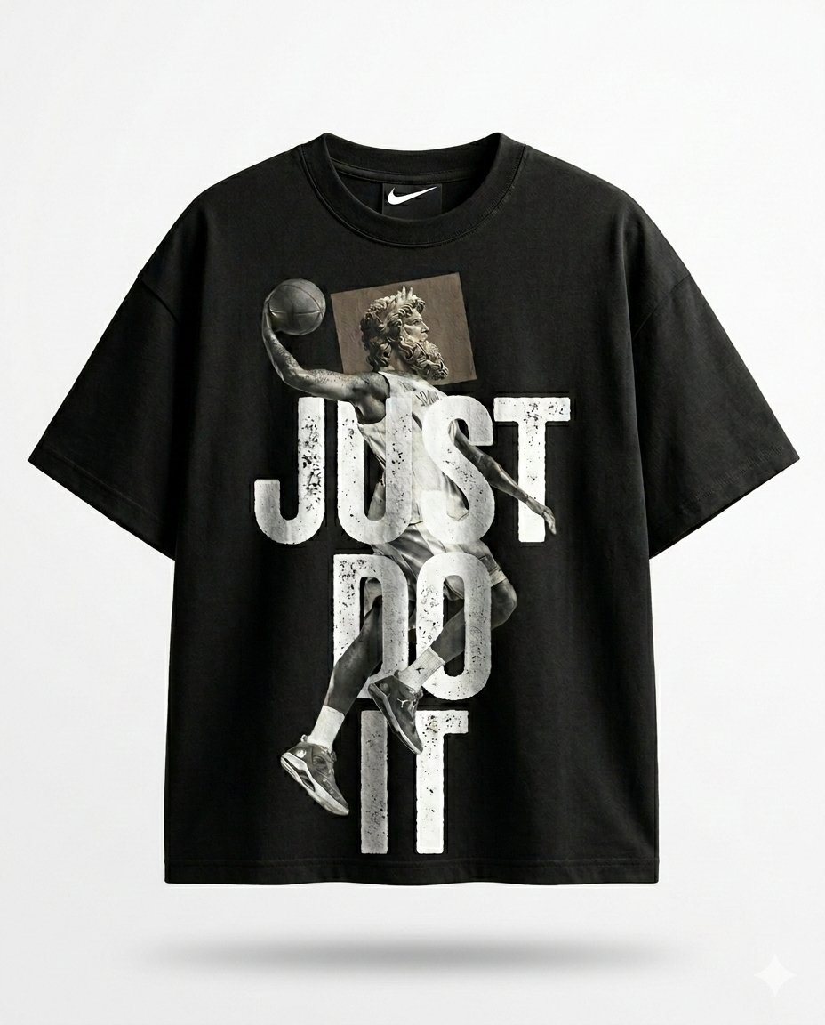 Day 039: Whether the ancient way 🗿🏛️ or the modern way 👨🏽‍🎨,  JUST DO IT ✔️

Day 25 of the <a href="/gdgoc_funaab/">GDG on Campus, FUNAAB</a> #30DaysDesignChallenge

Brief: Creative poster 
Mixing  ancient philosophy with new-school bounce. Because whether you’re a titan or a rookie, the mission stays the same <a href="/Nike/">Nike</a>