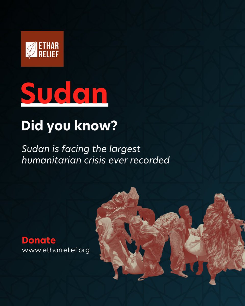 Friday Giving – 10 Ramadān 1447 
We are one of the few aid agencies with access to them. Your support reaches where cameras don't go. 

#fridaygiving #jumuah #jummah #refugees #Sudan #ramadan2026 #ramadan #etharrelief #donate
