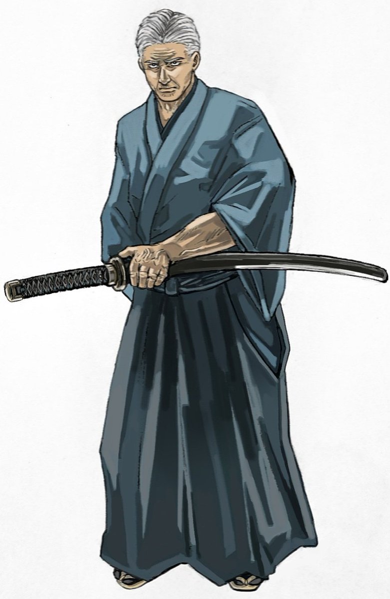 #イラスト
おじいさん。