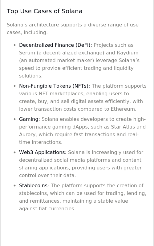 botsfolio's tweet photo. What Is Solana Used For?

These are some of the use cases powering its ecosystem.

Explore👇
https://t.co/o2RexAsv5J

#Solana #SOL #CryptoUseCases #Web3 #Altcoins https://t.co/QYrbLb8T49