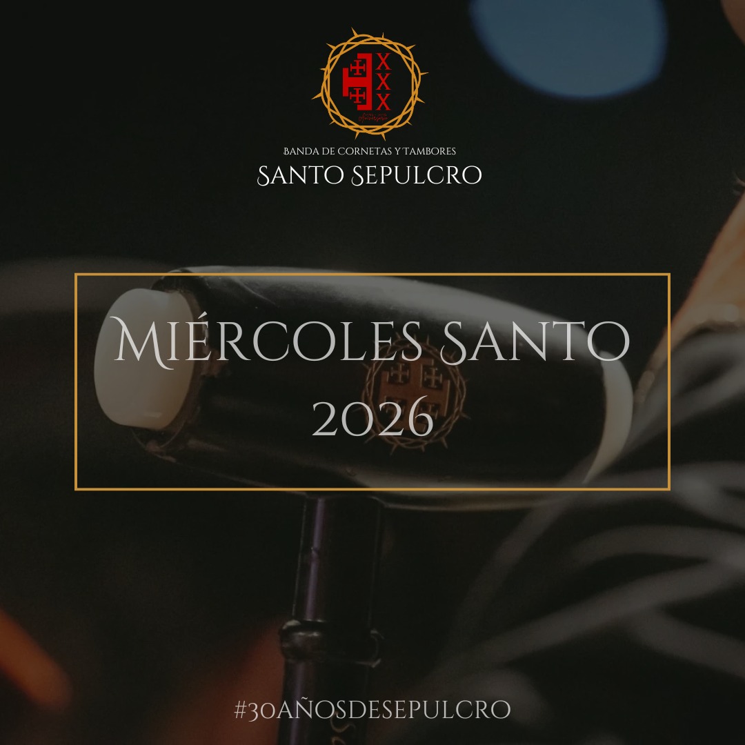 BandaSSepulcro's tweet photo. 🗓️ | 𝐌𝐈𝐄𝐑𝐂𝐎𝐋𝐄𝐒 𝐒𝐀𝐍𝐓𝐎 𝟐𝟎𝟐𝟔

#30añosdesepulcro ♥️🖤

https://t.co/J5WMUWs9Oo

#SemanaSanta #procesion #miercolessanto #Murcia https://t.co/dUQeAeQ6j8