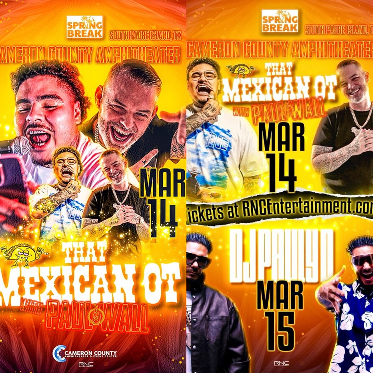 PartySouthPadre's tweet image. Paul Wall &amp;amp; Mexican OT in South Padre for Spring Break 2026 #rgv #springbreak #956 #southpadre