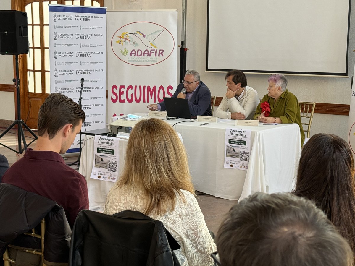GVAlaRibera's tweet photo. Durant tota la jornada de hui, s'està celebrant a la Sala Cotonera d'Alzira la Jornada de Fibromiàlgia 2026, organitzada per @ADAFIR1  en col·laboració amb el Departament de Salut de la Ribera.
#CuidemJuntsSomlaRibera #Fibromiàlgia #Alzira #LaRibera https://t.co/SgxdIHqhqD