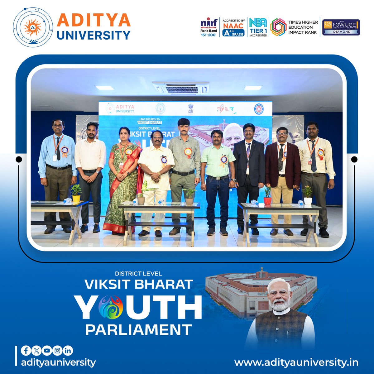 srmedapati's tweet image. My sincere appreciation to the organizing team and faculty members for successfully conducting this impactful event.
#ViksitBharat #YouthParliament #AdityaUniversity #StudentLeadership #NationBuilding #ViksitBharat2026