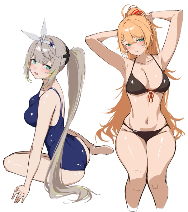 ドルフロ2のシャークリーとセンタウレイシー #イラスト練習