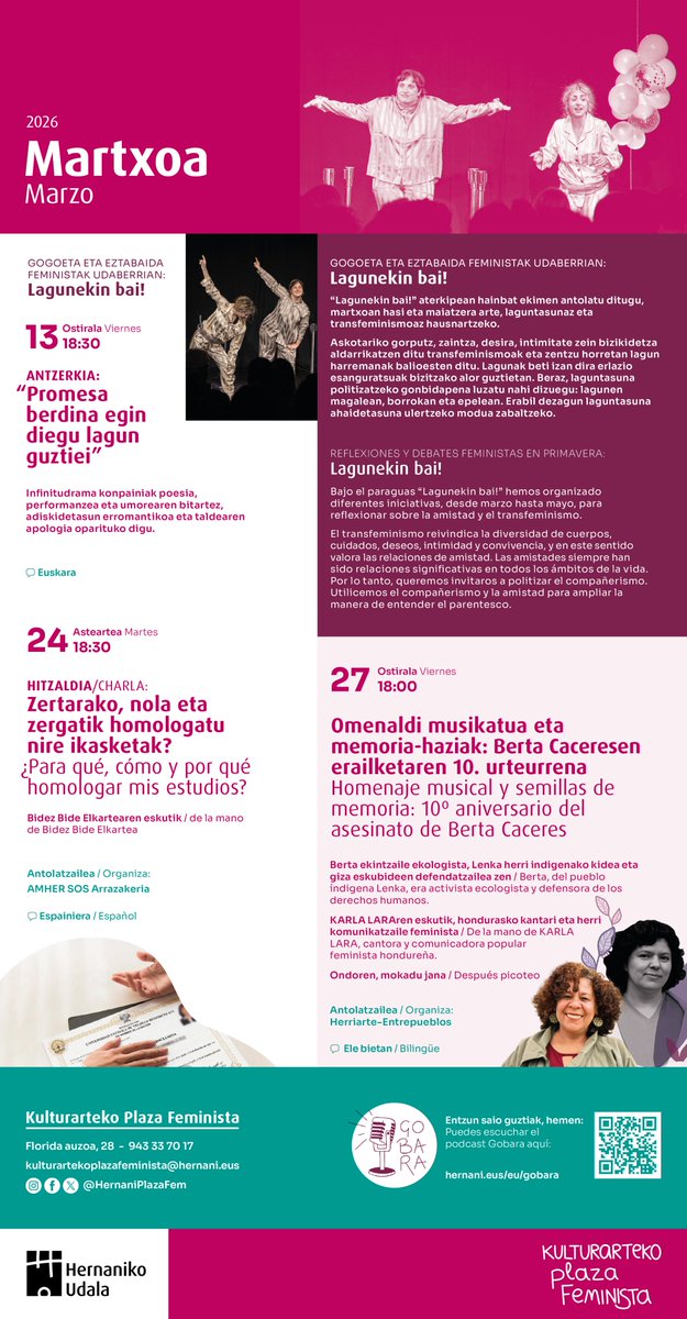 Hernani Kulturarteko Plaza Feminista tweet media