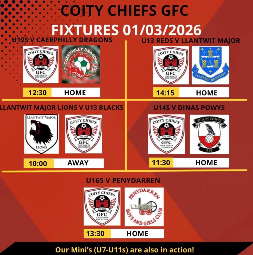 Coity Chiefs GFC tweet media