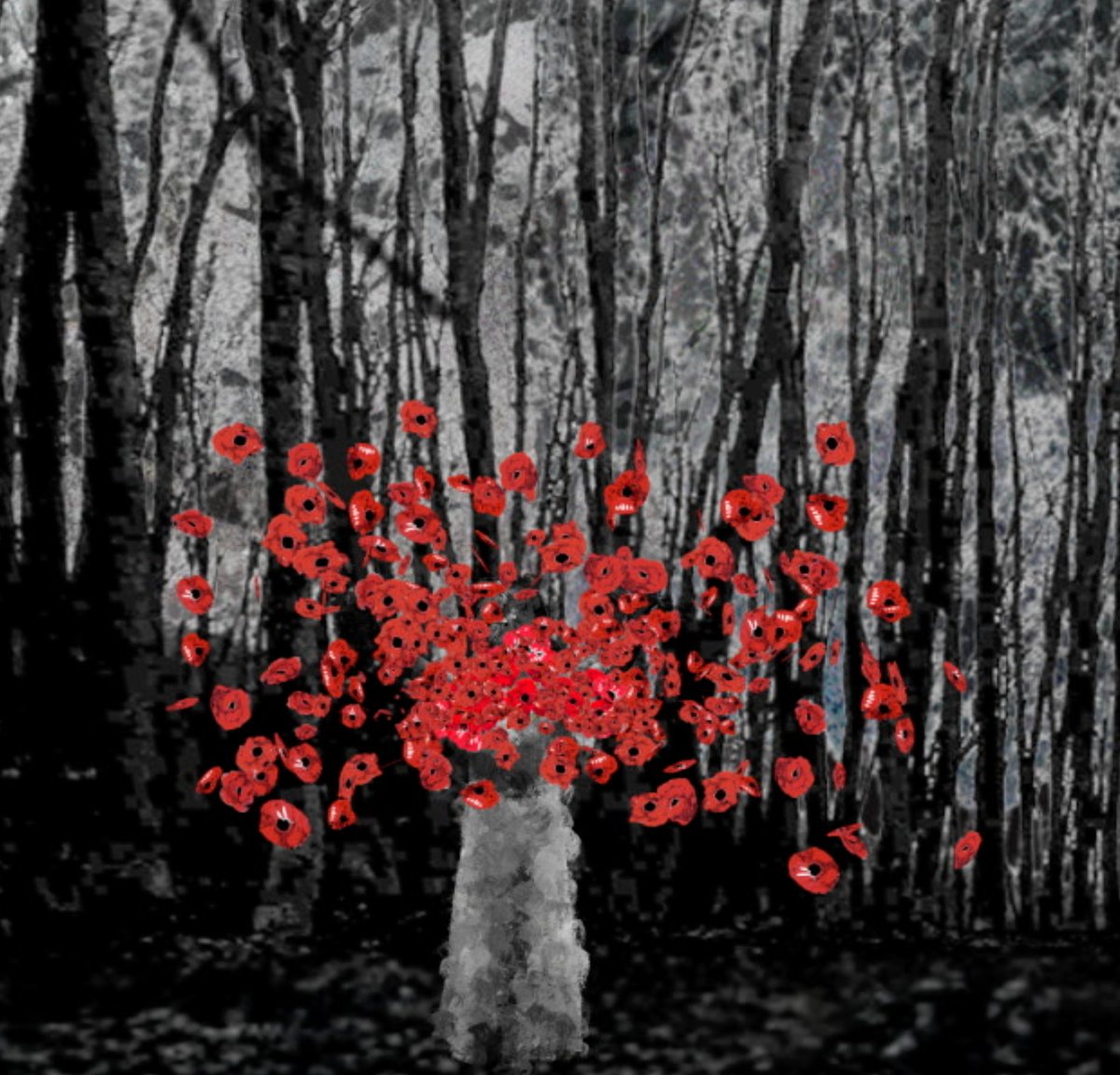 Those red poppies? Not just design. After WWI, the poppy became a symbol of remembrance — inspired by “In Flanders Fields.”

Projection designer Jorge Cousineau and assistant projection designer Michael Long bring them to life in "Archduke." March 6–29 > bit.ly/4sEtbKy