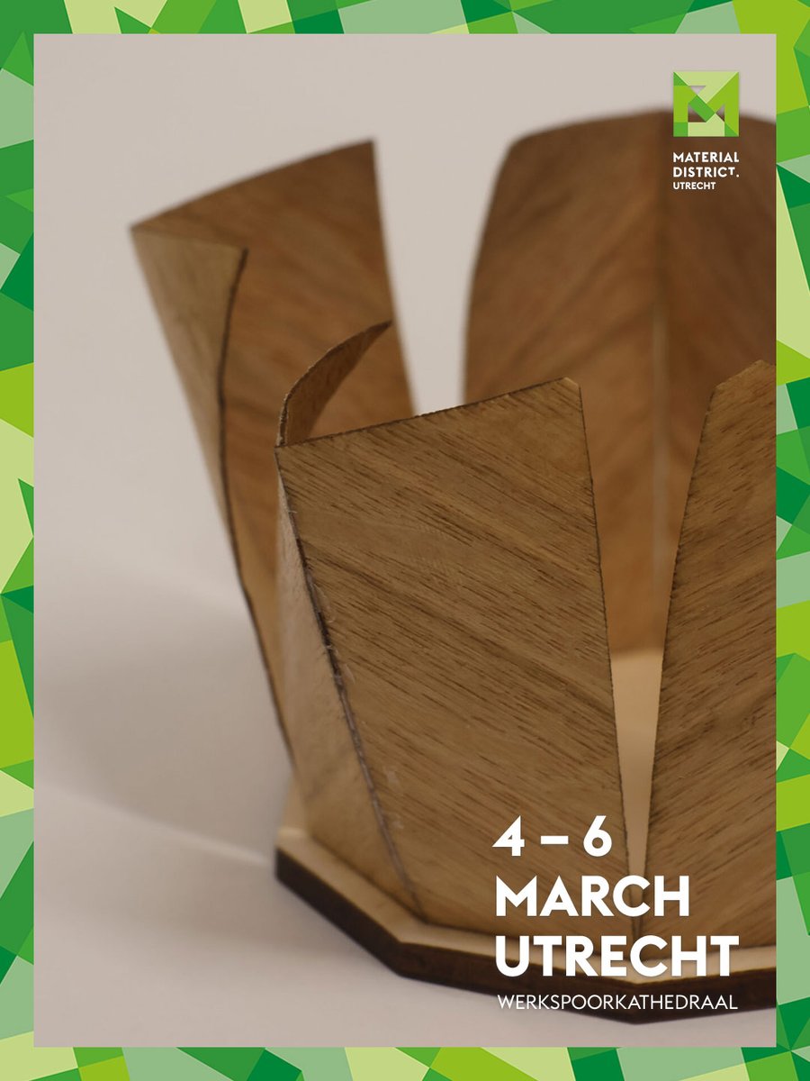 materialdistrct's tweet image. Material of the day: Moisture-responsive Wood Veneer 🌬️🌳
By Ruby Castens (TU Delft), this oak veneer bends with changing humidity through a passive bilayer structure.

Discover it at MaterialDistrict Utrecht (4–6 March 2026). 🎟️

#MaterialoftheDay #Material