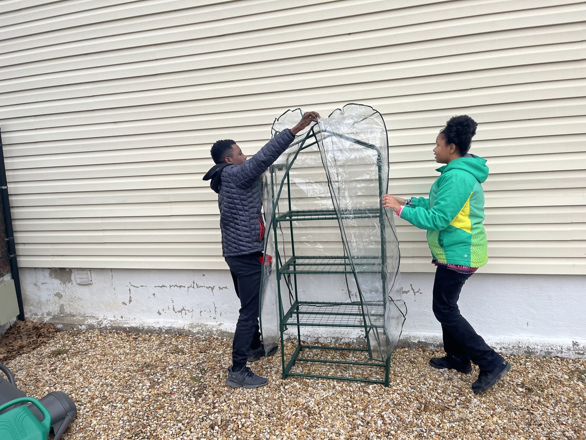 TheGoodFoodie's tweet photo. A greenhouse isn’t just a structure, it’s a commitment to growth, resilience, and a thriving season ahead. Special thanks to DeMarco and Liberty for helping to assemble our spring greenhouses! #ProjectBasedLearning #GardenSTEM #FutureEngineers https://t.co/dXxefmn0Dq