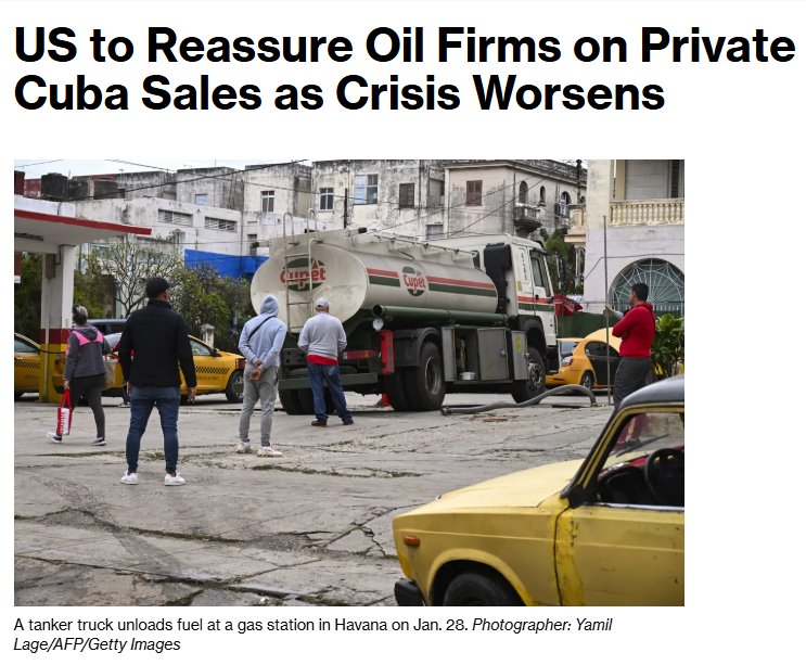 MariaPeiro305's tweet photo. There are zero private companies in Cuba. So, the U.S. would just be providing it for the communist regime to continue to be propped up. This won't bring freedom to the Cuban people. https://t.co/EmLJ30O7gb