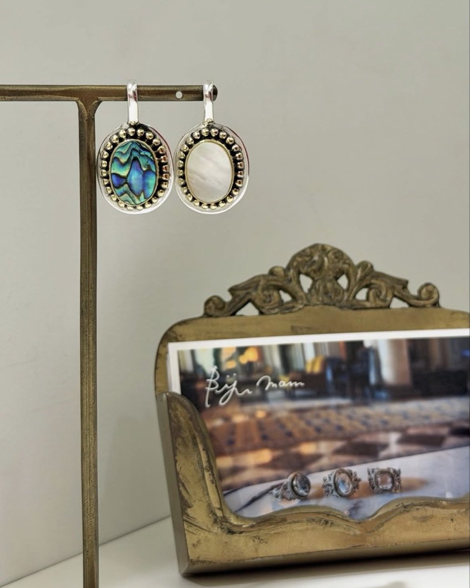 2.28(Sat.) New in✨ ⁡ 光輝く天然石、アバロンシェル&シェル リングと